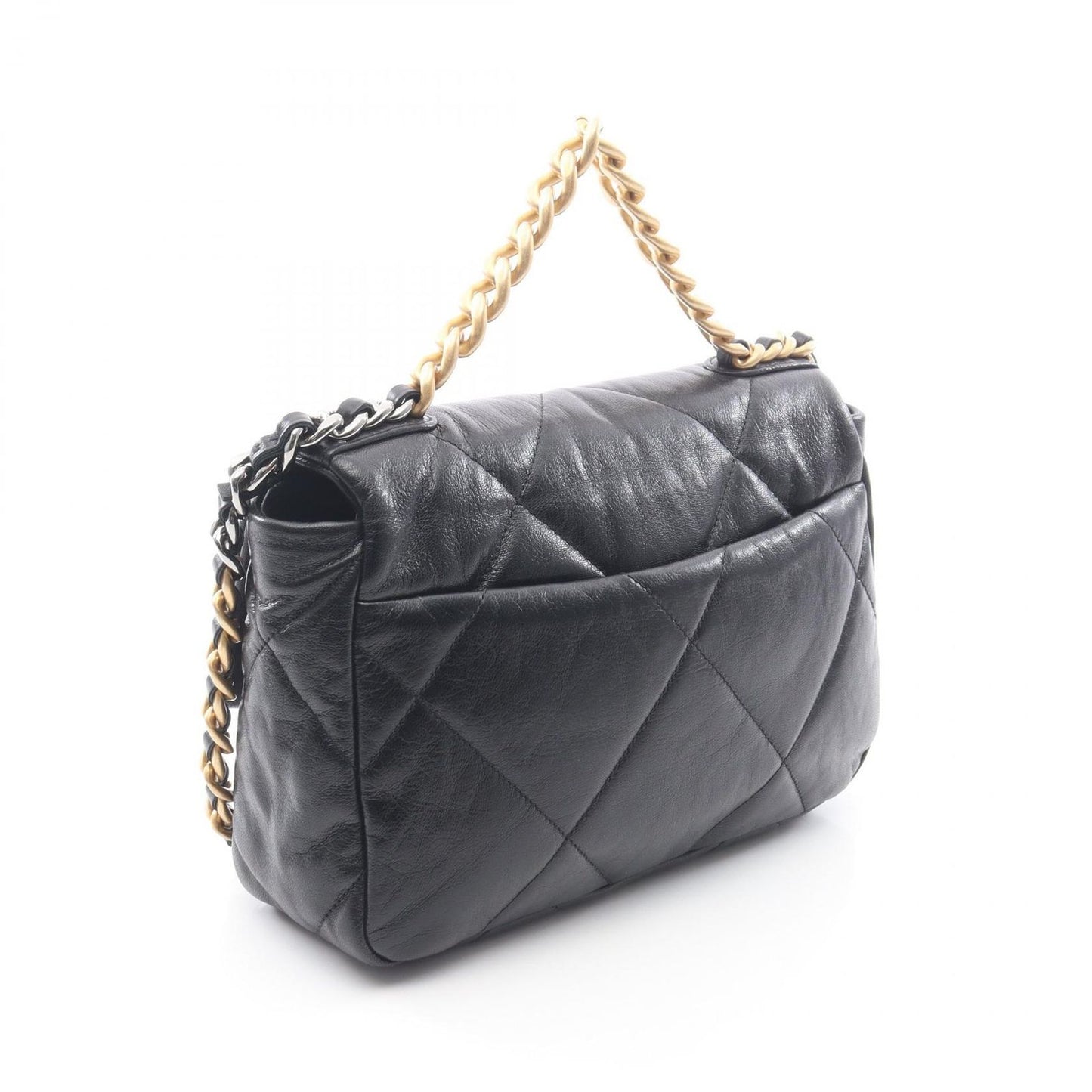 Chanel Shoulder Bag 19 D'isneuf Quilted Black Leather 19 Chain — view 2