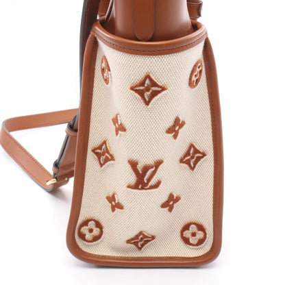 Louis Vuitton Handbag on My Side MM Monogram Tufting Blanc 2-Way Natural Brown — view 8