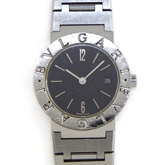 Bvlgari Watch Date Black Dial SS Quartz Analog