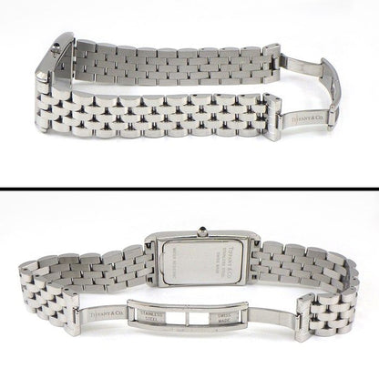 Tiffany & Co Watch Classic Rectangle White Dial Roman Index SS Quartz Analog — view 3