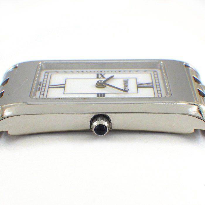 Tiffany & Co Watch Classic Rectangle White Dial Roman Index SS Quartz Analog — view 2