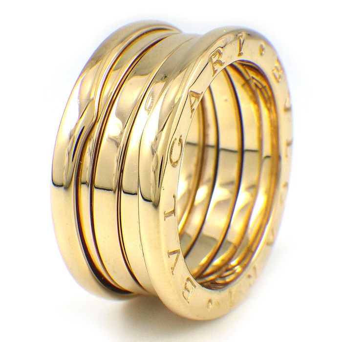 Bvlgari Ring B-zero One Band Logo 18k Yellow Gold