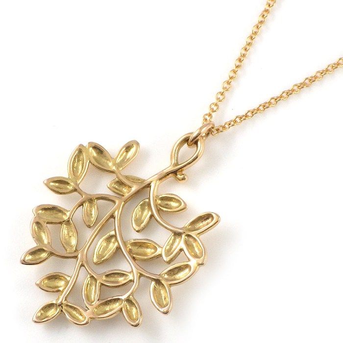 Tiffany & Co Necklace Olive Leaf 18k Pink Gold — view 2