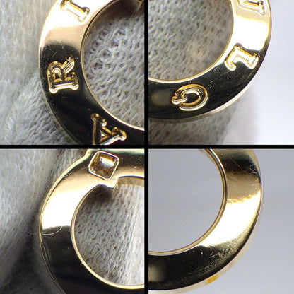Bvlgari Necklace Round Circle Logo 1 Point Square Cut Diamond 18k Yellow Gold — view 6