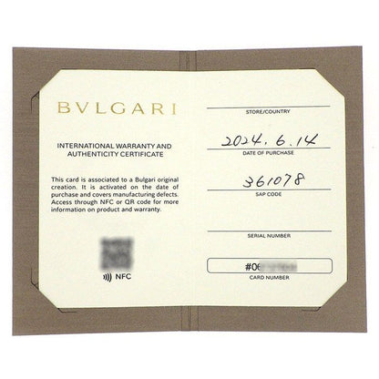 Bvlgari Necklace Round Circle Logo 1 Point Square Cut Diamond 18k Yellow Gold — view 9