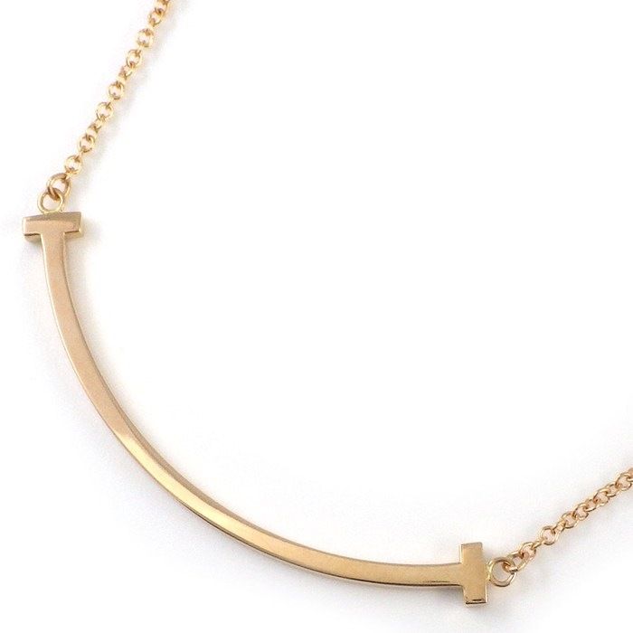 Tiffany & Co Necklace T Smile Small 18k Pink Gold