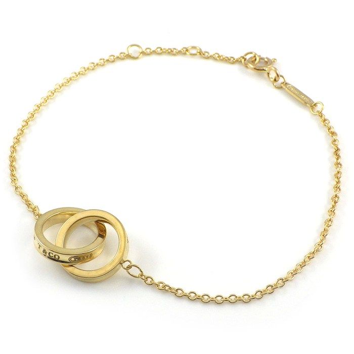 Tiffany & Co Bracelet Interlocking Circle Chain Logo 18k Yellow Gold