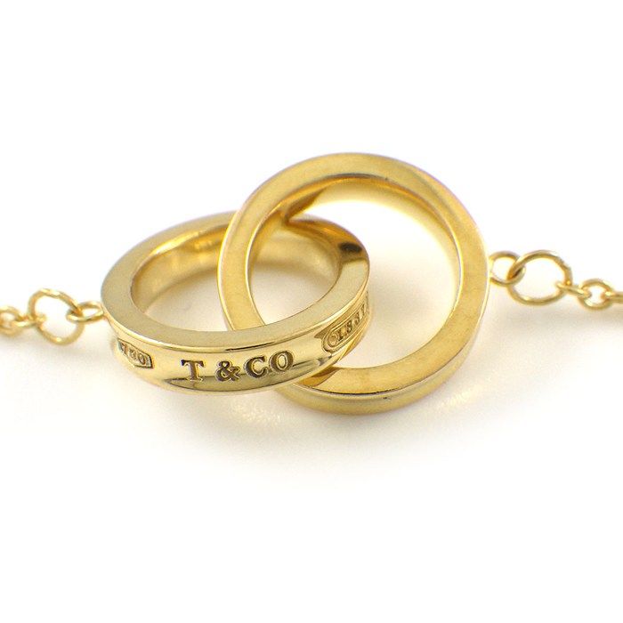 Tiffany & Co Bracelet Interlocking Circle Chain Logo 18k Yellow Gold — view 2
