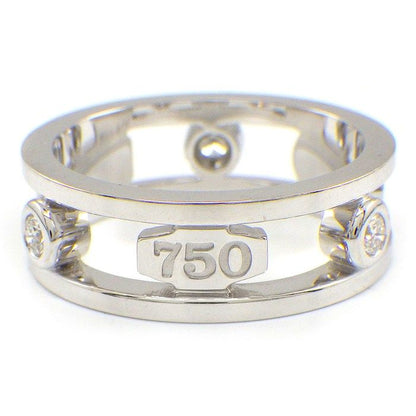 Tiffany & Co Ring Element Double Wire Logo Point Diamond 18k White Gold — view 4