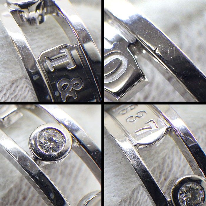 Tiffany & Co Ring Element Double Wire Logo Point Diamond 18k White Gold — view 5
