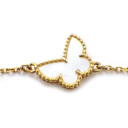 Van Cleef & Arpels Bracelet Sweet Alhambra Papillon White Shell 18k Yellow Gold — view 2