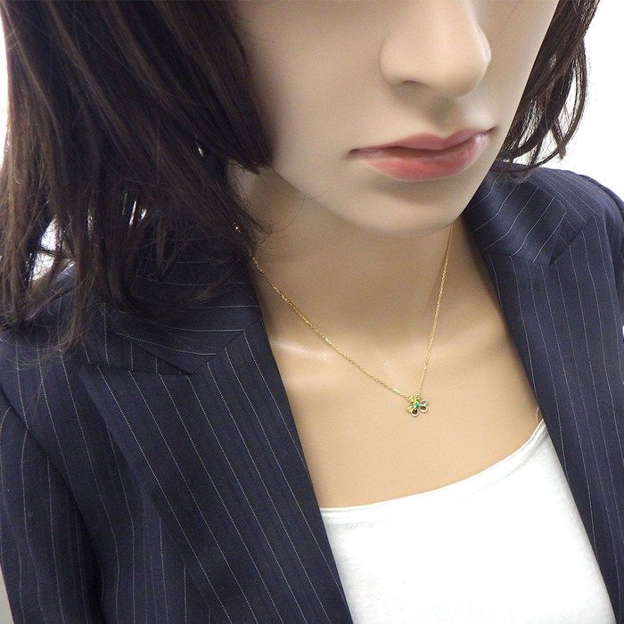 Van Cleef & Arpels Necklace Frivole Mini 1 Point Emerald 18k Yellow Gold — view 9
