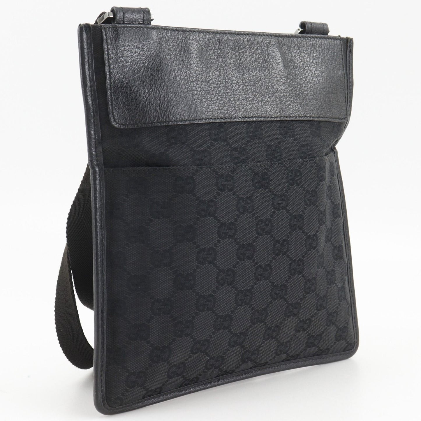 Gucci GG Canvas Black Shoulder Bag — view 3