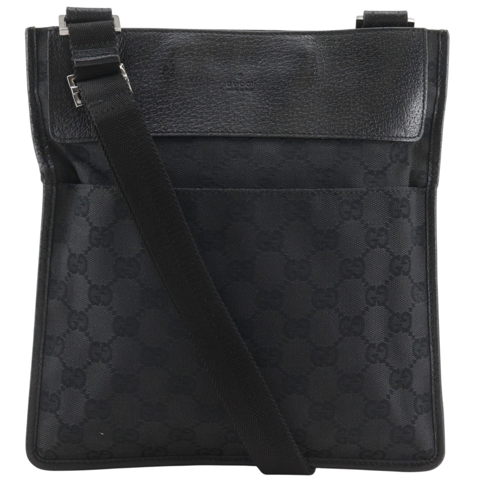Gucci GG Canvas Black Shoulder Bag