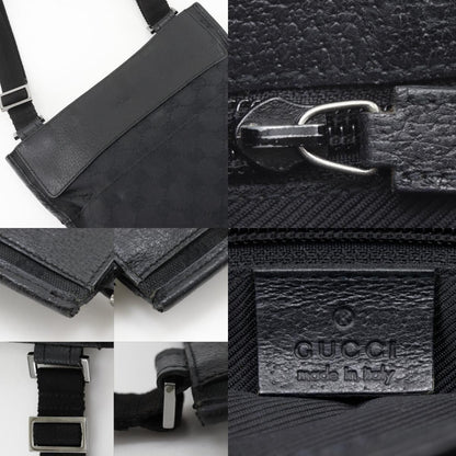 Gucci GG Canvas Black Shoulder Bag — view 9