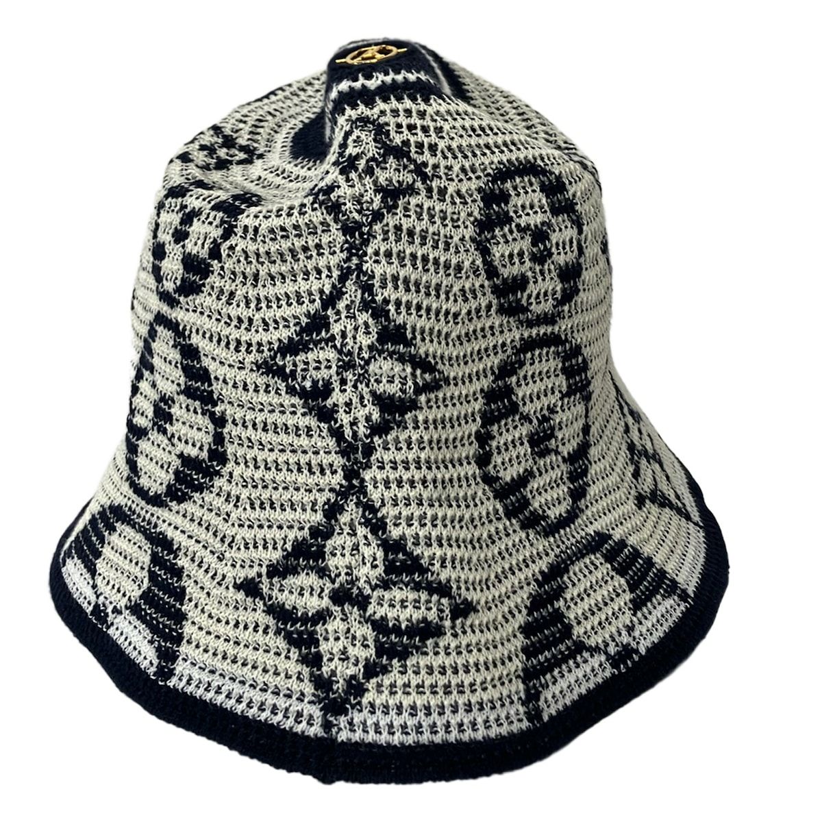 Louis Vuitton Hat Ivory Da Ninenavy Monogram Pattern Cotton — view 3