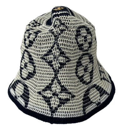 Louis Vuitton Hat Ivory Da Ninenavy Monogram Pattern Cotton — view 3