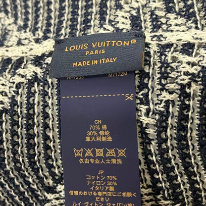 Louis Vuitton Hat Ivory Da Ninenavy Monogram Pattern Cotton — view 5