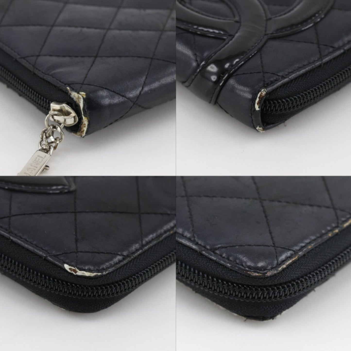Chanel Cambon Line Patent Leather Black LadyLong Wallet — view 4