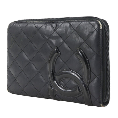 Chanel Cambon Line Patent Leather Black LadyLong Wallet — view 2