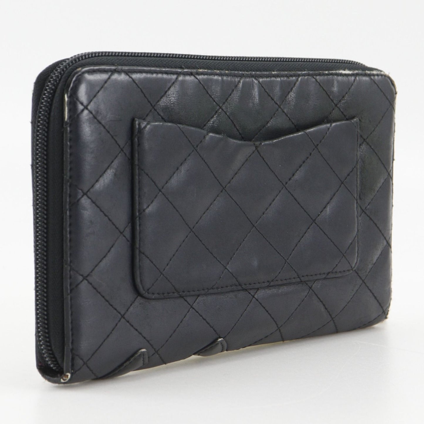 Chanel Cambon Line Patent Leather Black LadyLong Wallet — view 3