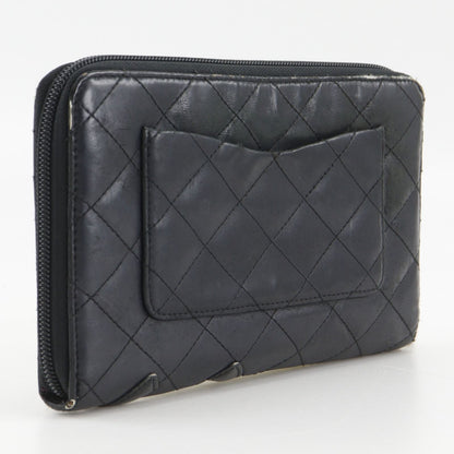 Chanel Cambon Line Patent Leather Black LadyLong Wallet — view 3