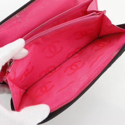 Chanel Cambon Line Patent Leather Black LadyLong Wallet — view 6
