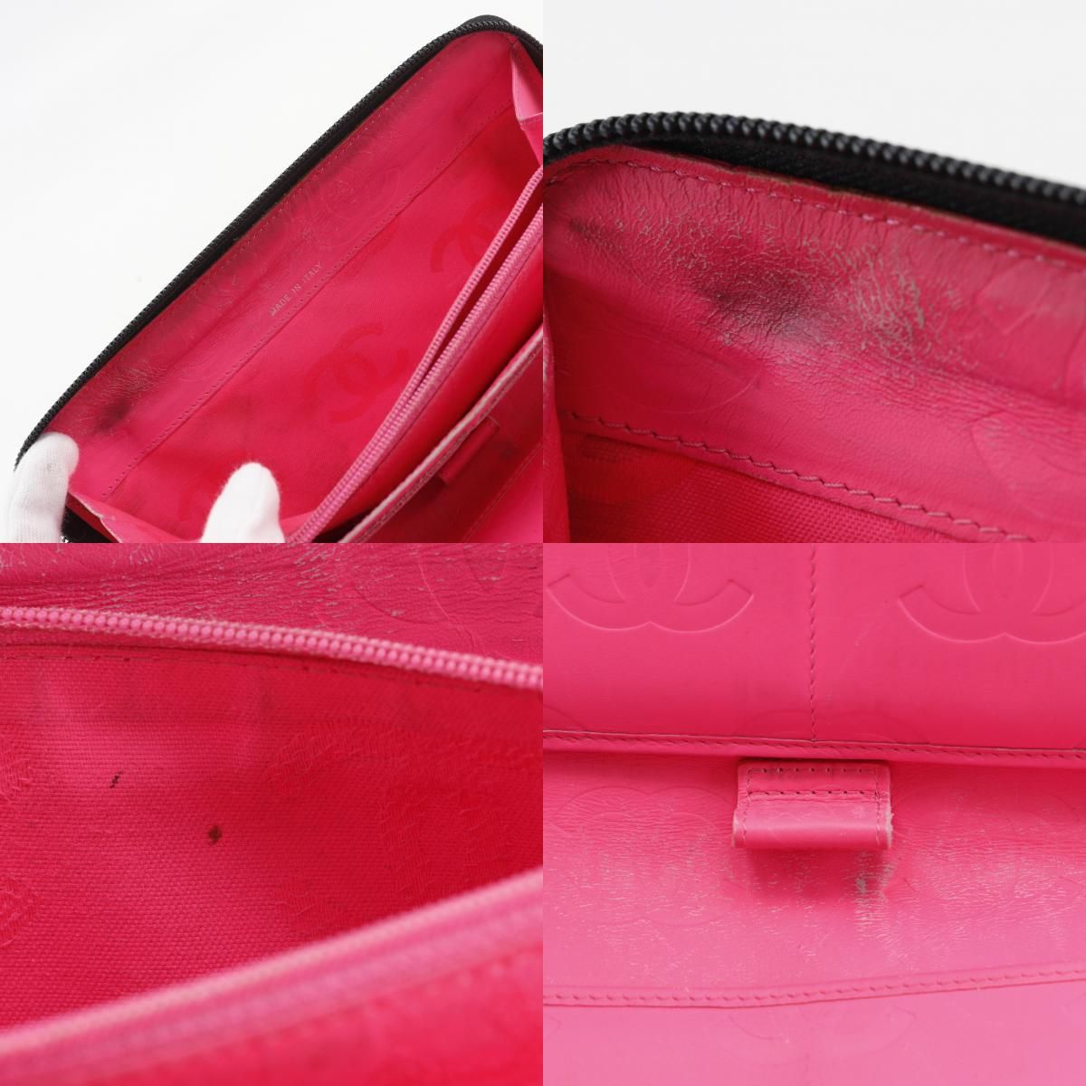 Chanel Cambon Line Patent Leather Black LadyLong Wallet — view 8