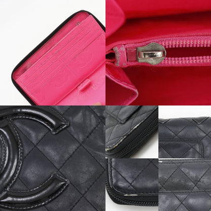 Chanel Cambon Line Patent Leather Black LadyLong Wallet — view 9