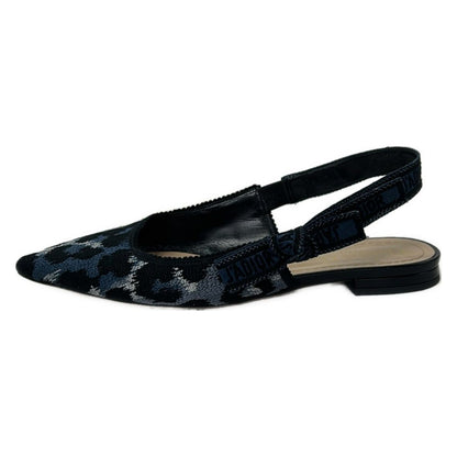 Dior Sandals 36 LadyNavy Black Gray J'adior Cotton