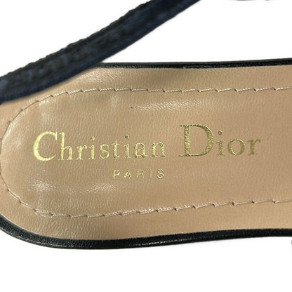 Dior Sandals 36 LadyNavy Black Gray J'adior Cotton — view 5