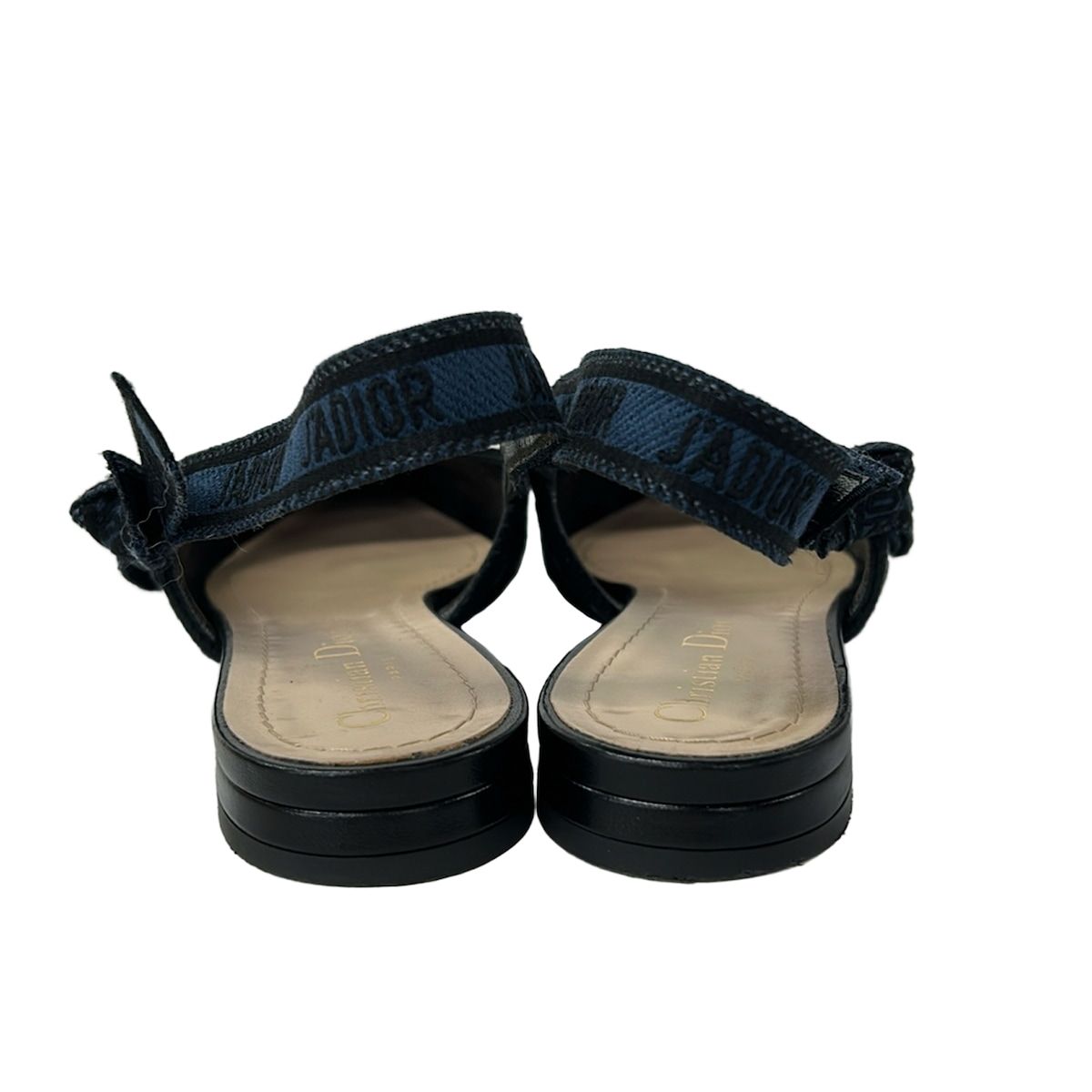Dior Sandals 36 LadyNavy Black Gray J'adior Cotton — view 3