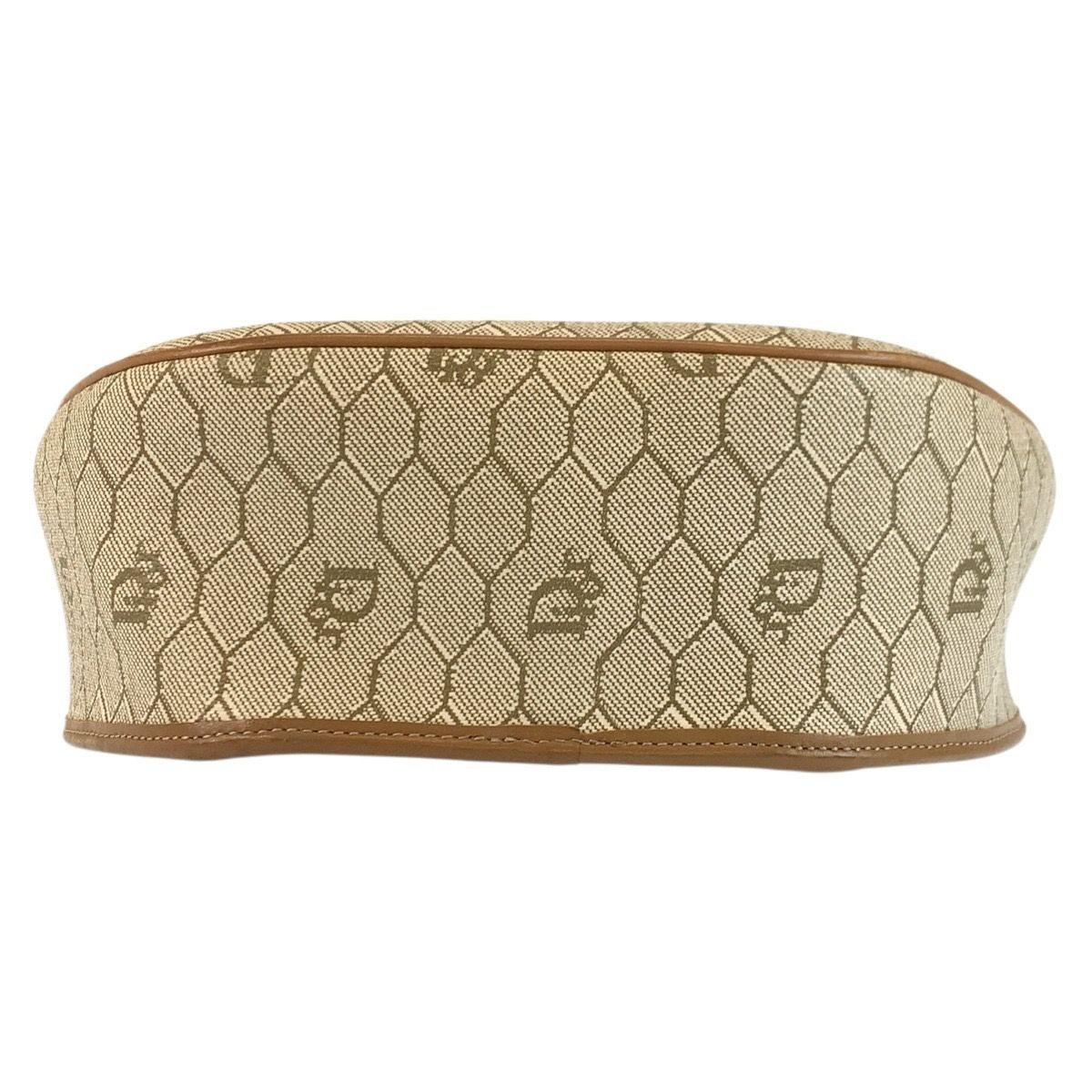 Dior Vintage Honeycomb Pattern Beige Brown Shoulder Bag Pochette — view 8