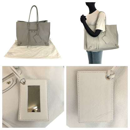 Balenciaga the Paper Gray Silver Leather Tote — view 7