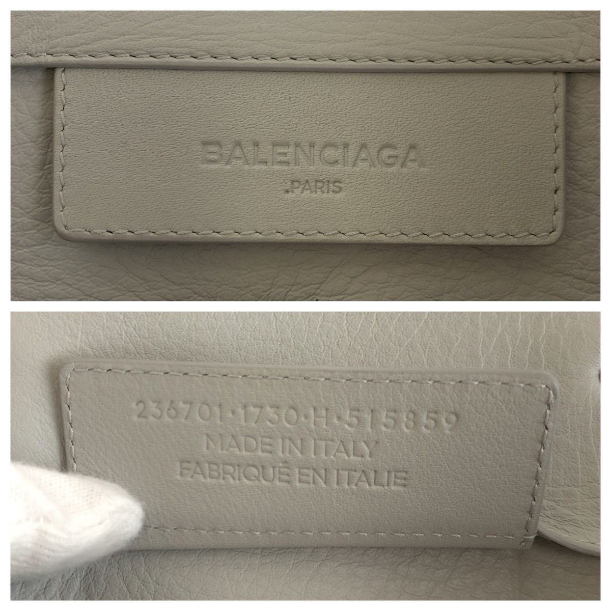 Balenciaga the Paper Gray Silver Leather Tote — view 4
