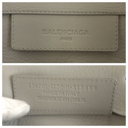 Balenciaga the Paper Gray Silver Leather Tote — view 4