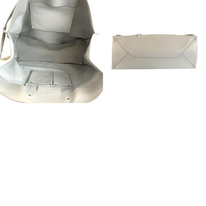 Balenciaga the Paper Gray Silver Leather Tote — view 9