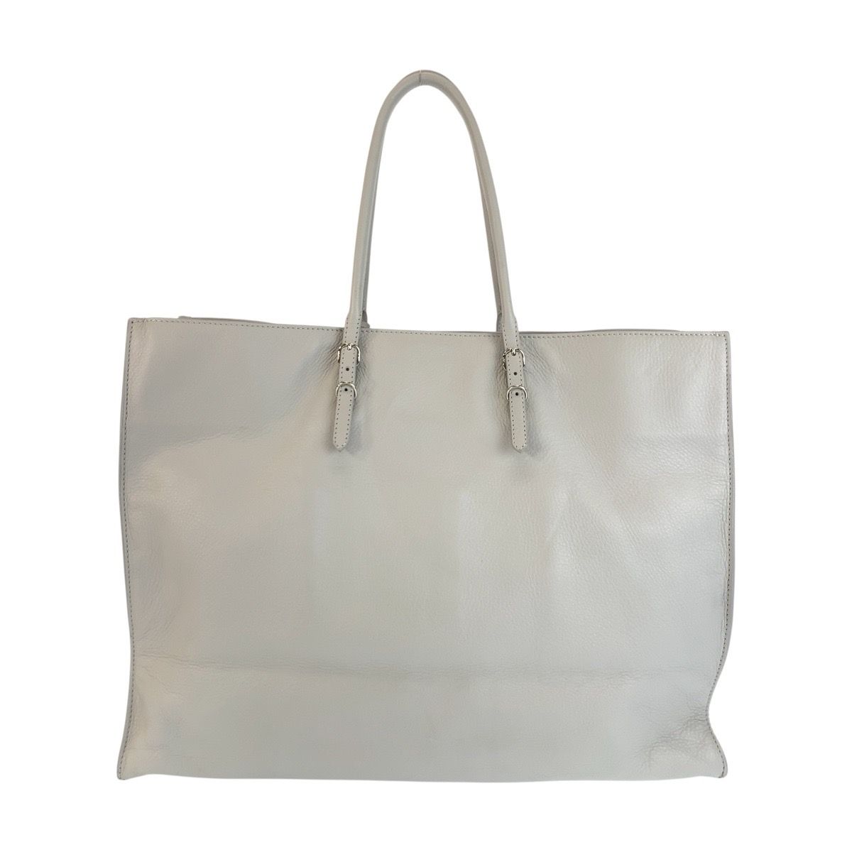 Balenciaga the Paper Gray Silver Leather Tote — view 2