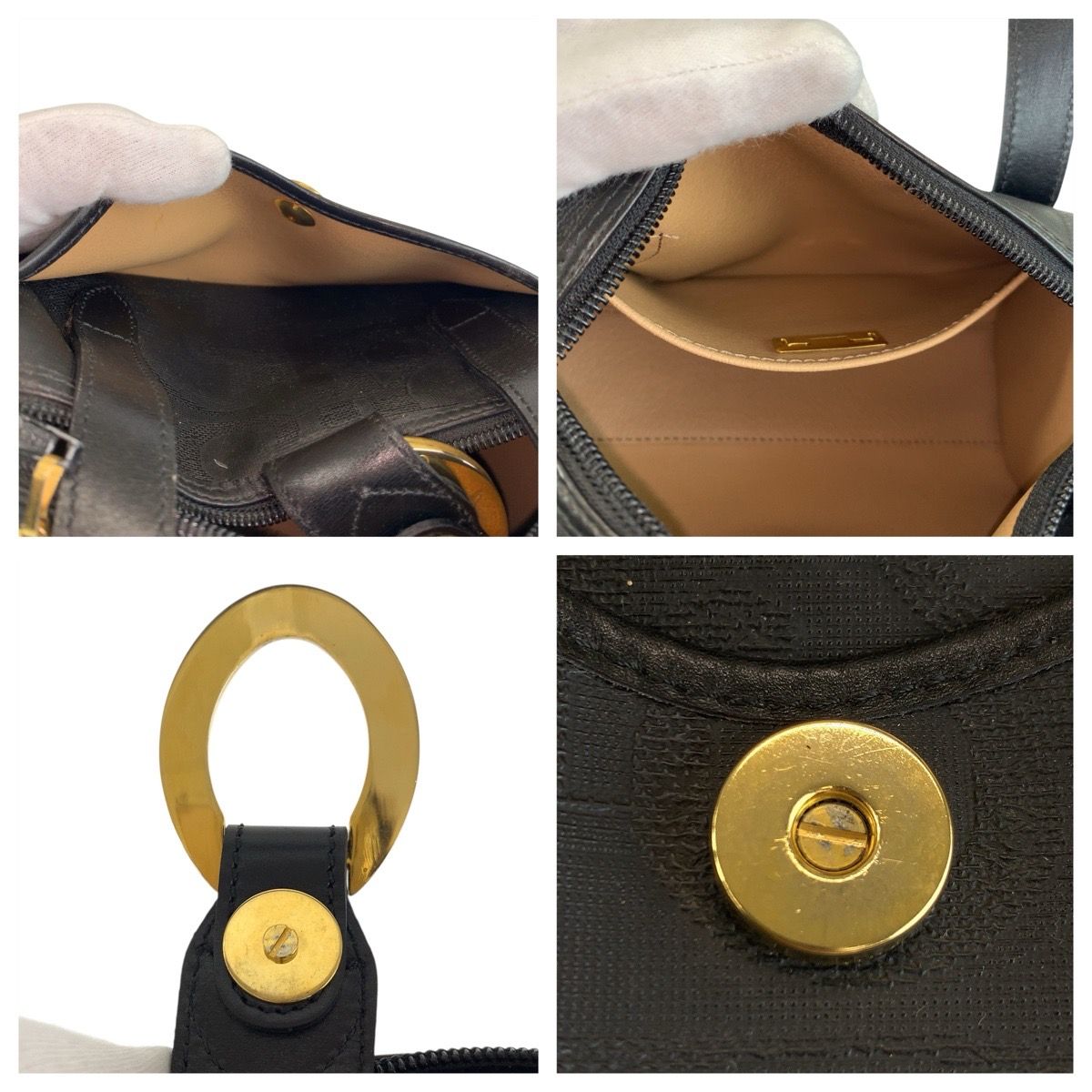 Dior Vintage Trotter Black Mini Boston Bag — view 5