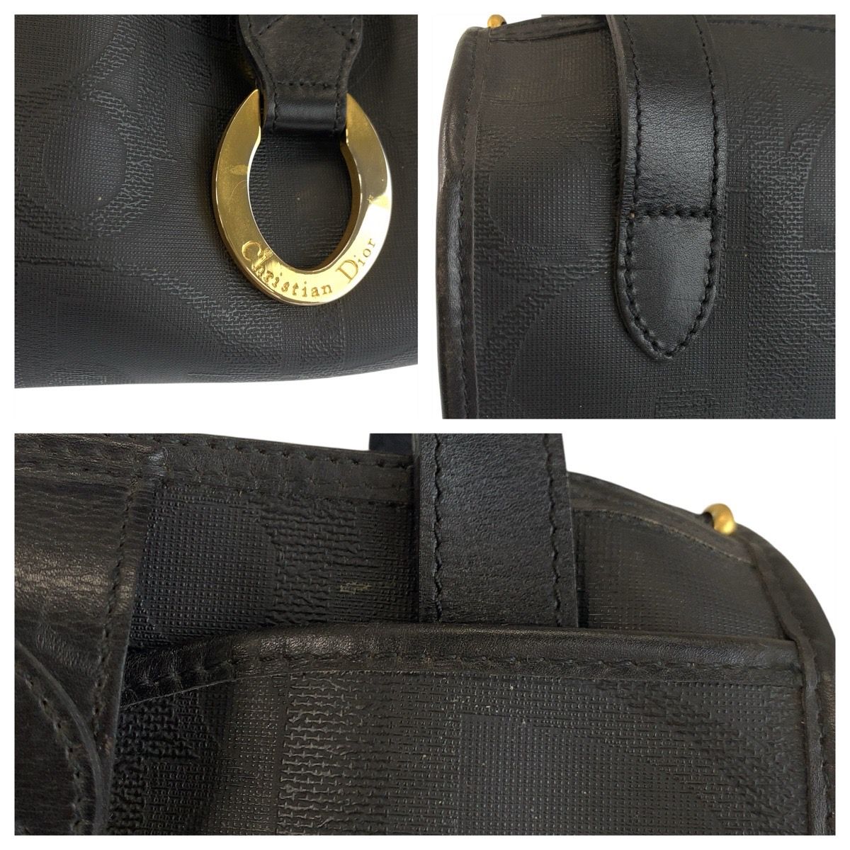 Dior Vintage Trotter Black Mini Boston Bag — view 7