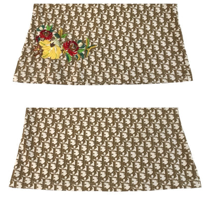 Dior Trotter Flower 38 Beige Cotton Short Sleeve T-Shirt V-neck — view 5