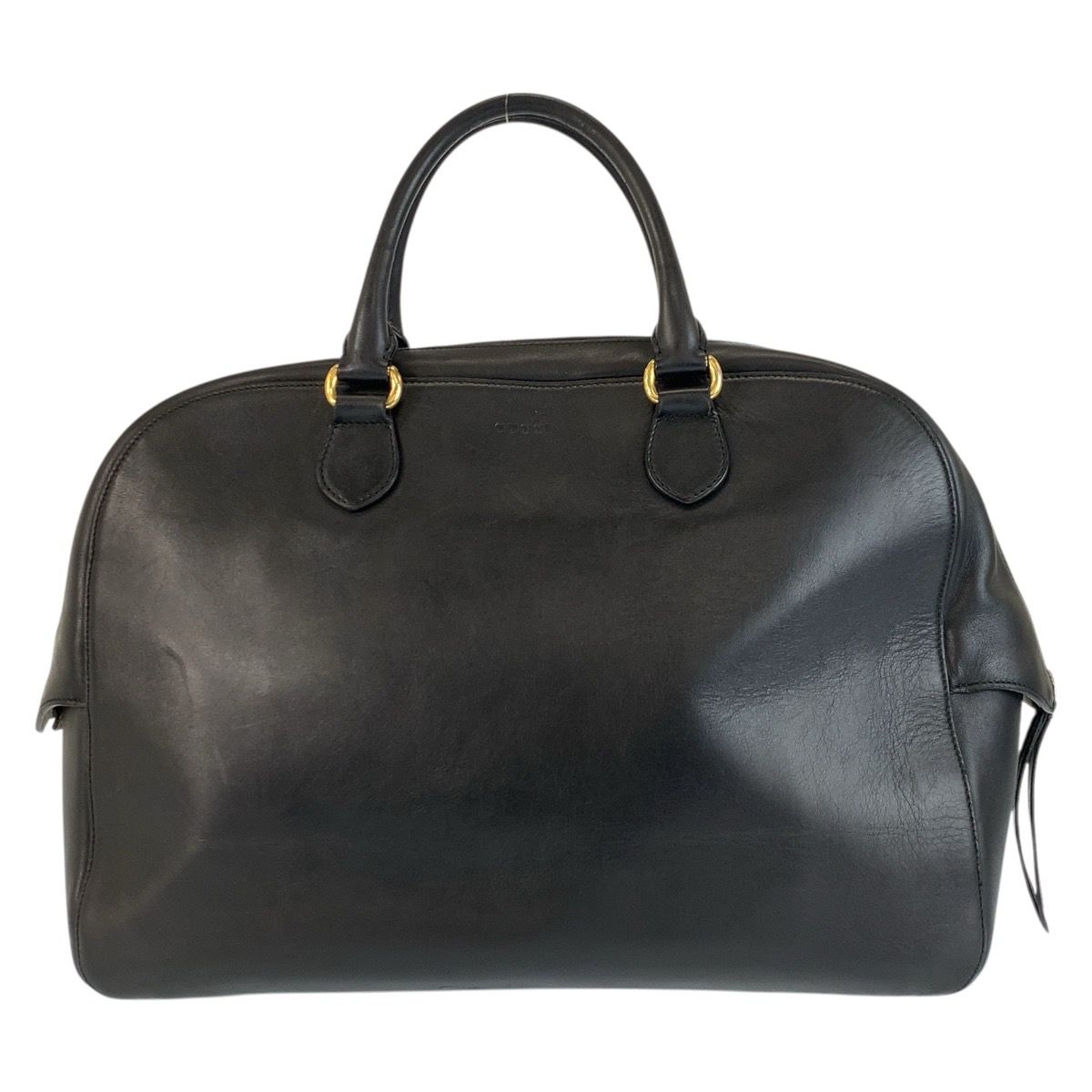 Gucci Snake Black Gold Leather Boston Bag — view 2