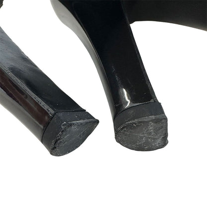 Chanel Shoes Leather Heels Black CC Logo Line — view 9