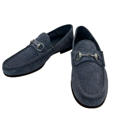 Gucci Horsebit Loafers Leather Blue