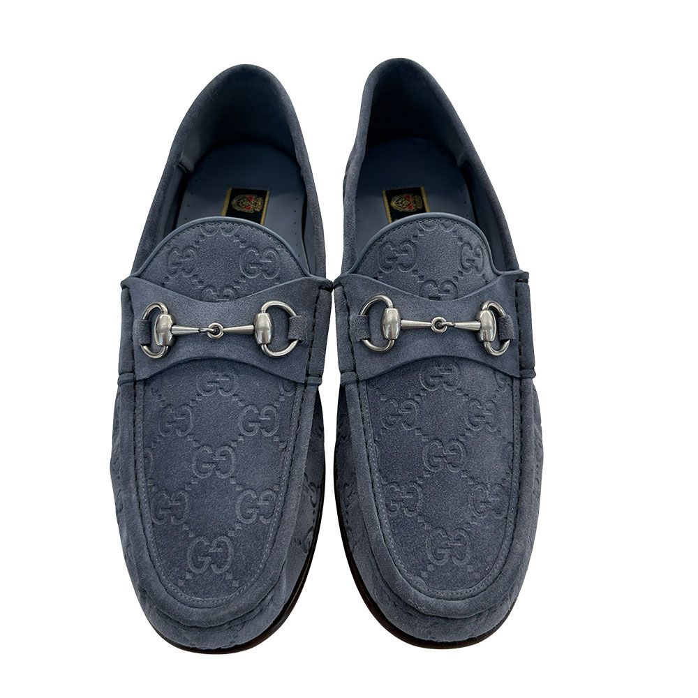 Gucci Horsebit Loafers Leather Blue — view 2