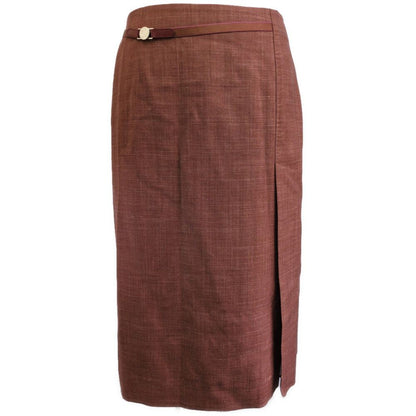 Hermes letodesign Skirt 38 Bordeaux System