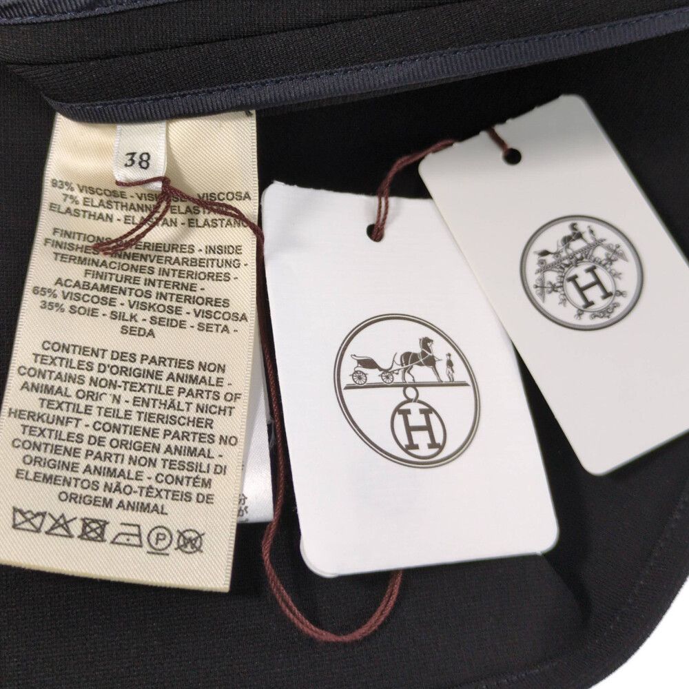 Hermes Cutreplacement Skirt 38 Black O-luci-dung — view 6