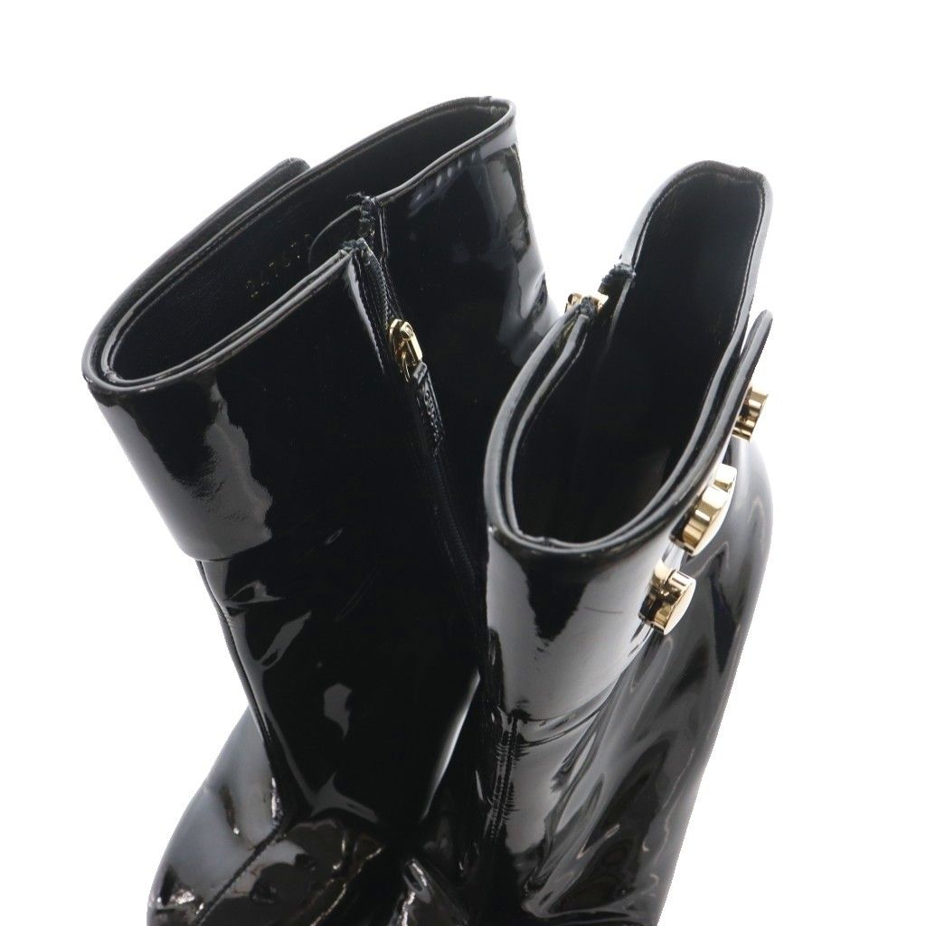 Gucci Short Boots Enamel 36.5 Black SS — view 4