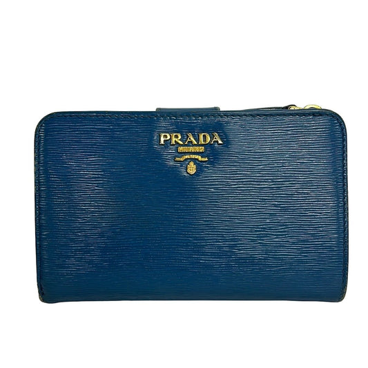 Prada Blue Leather Wallet
