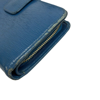 Prada Blue Leather Wallet — view 7